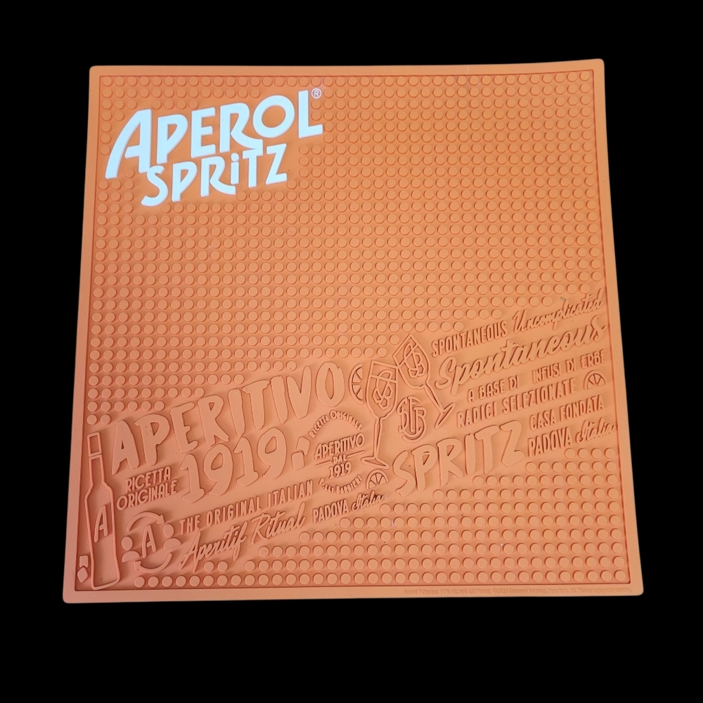 Aperol Spritz Apertivo 1919 Service Bar Mat Pre-Owned 100 Year Anniversary - Picture 2 of 2